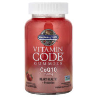 Vitamin Code®, коэнзим Q10, клубничный вкус, 60 жевательных таблеток — Garden of Life