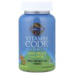 Vitamin Code®, мультивитамины с железом для детей, со вкусом апельсина, 90 жевательных таблеток — Garden of Life