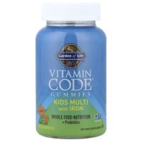 Vitamin Code®, мультивитамины с железом для детей, со вкусом апельсина, 90 жевательных таблеток — Garden of Life
