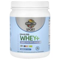 Sport, Whey + от травяного откорма, ваниль, 457,5 г (1 фунт 0,14 унции) — Garden of Life