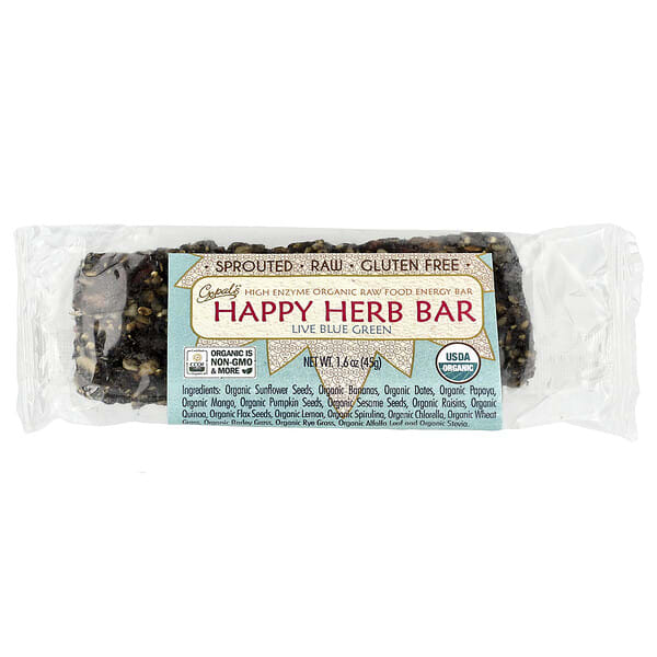 gop00017_v_6.jpg Happy Herb Bar, батончик с сине-зеленым вкусом, 45 г (1,6 унции) — Gopal's