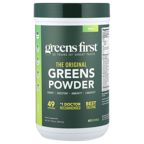 grf00138_v_10.jpg зелень в порошке, со вкусом мяты, 565,8 г (19,95 унции) — Greens First