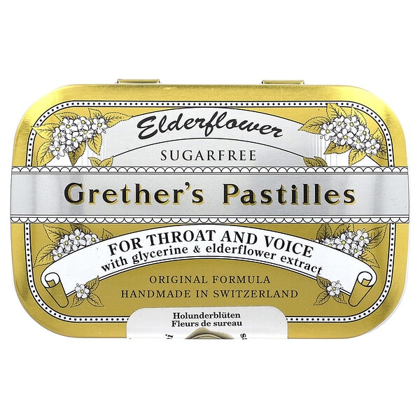 grt00050_v_2.jpg Grether's Pastilles, для горла и голоса, без сахара, бузина, 24 пастилки, 60 г (2 1/8 унции)