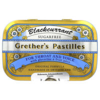 Grether's Pastilles, для горла и голоса, без сахара, черная смородина, 24 пастилки, 60 г (2 1/8 унции)