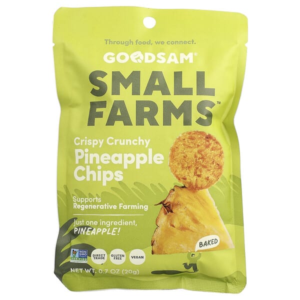 gsa33357_v_2.jpg Sweet Farms™, хрустящие чипсы, ананас, 20 г (0,7 унции) — GoodSam