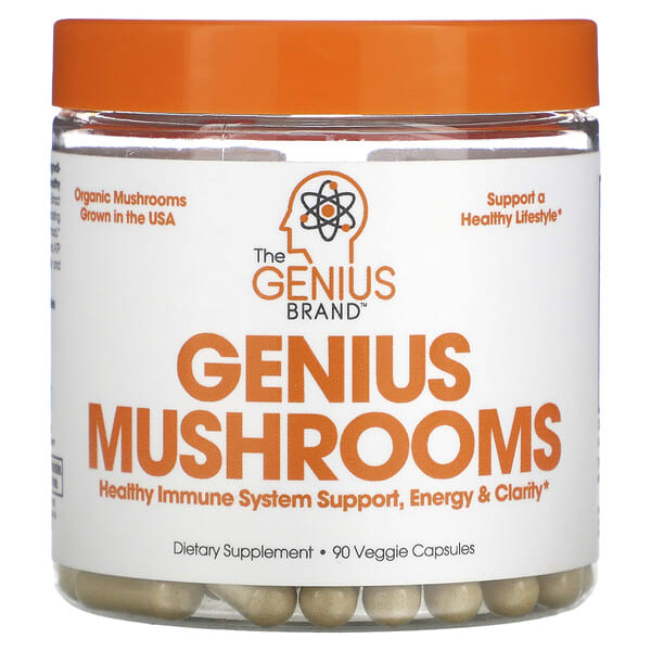 gsb00808_v_8.jpg Genius Mushrooms, 90 растительных капсул — The Genius Brand