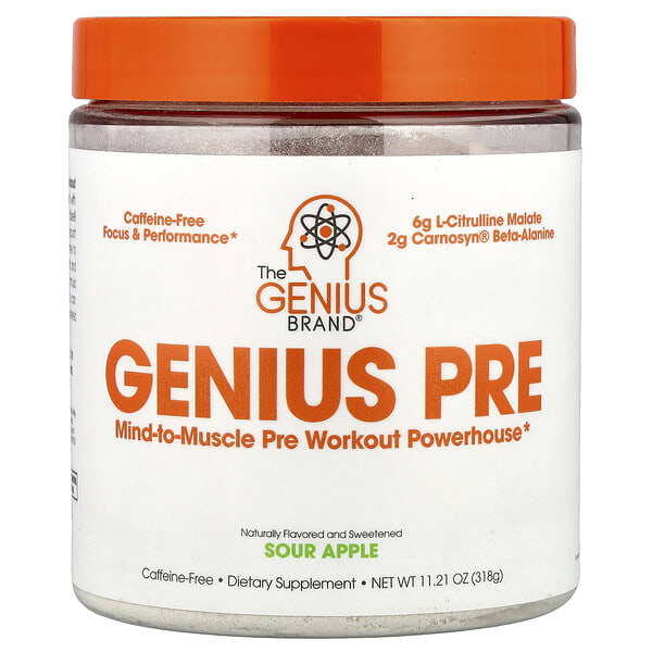 gsb00816_v_24.jpg Genius Pre, кислое яблоко, 315 г (11,11 унции) — The Genius Brand