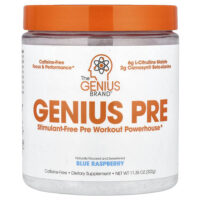 Genius Pre, голубая малина, 322 г (11,35 унции) — The Genius Brand