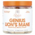 ежовик гребенчатый Genius, 120 растительных капсул (600 мг в 1 капсуле) — The Genius Brand