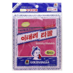 отшелушивающая мочалка, красный, 4 шт. — Goldsangsa