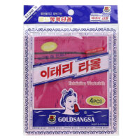 отшелушивающая мочалка, красный, 4 шт. — Goldsangsa