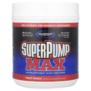 SuperPump™ Max, фруктовый пунш, 640 г (1,41 фунта) — Gaspari Nutrition
