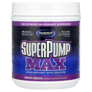 SuperPump Max, охладитель для винограда, 640 г (1,41 фунта) — Gaspari Nutrition