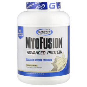 MyoFusion, Усовершенствованный протеин, Ванильный пломбир, 1814 г (4 lbs) — Gaspari Nutrition