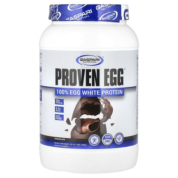 gsn02681_v_34.jpg Proven Egg™, 100% протеин из яичного белка, шоколад, 900 г (2 фунта) — Gaspari Nutrition