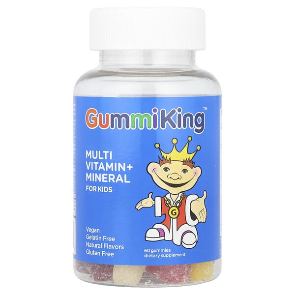 gum00068_v_54.jpg комплекс жевательных витаминов и минералов для детей, вкус клубники, апельсина, лимона, винограда, вишни и грейпфрута, 60 жевательных таблеток — GummiKing