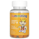 куркума и имбирь, для детей, со вкусом манго, 60 жевательных таблеток — GummiKing