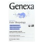 Kids' Sleepology, органическое средство для улучшения качества сна, для детей от 3 до 11 лет, ваниль и лаванда, 60 жевательных таблеток — Genexa