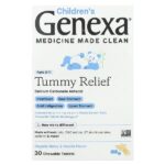 Kid's Tummy Relief, для детей от 2 лет, органические ягоды и ваниль, 30 жевательных таблеток — Genexa