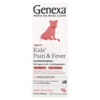 Kids 'Pain & Fever, для детей 2–11 лет, органическая вишня, 118 мл (4 жидк. унц.) — Genexa