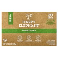 Белье для стирки, без отдушек, 30 листов, 80 г (2,82 унции) — Happy Elephant