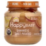 Happy Baby®, для детей от 6 месяцев, бананы и батат, 113 г (4 унции) — Happy Family Organics