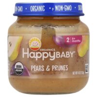 Happy Baby®, груши и чернослив, для детей от 6 месяцев, 113 г (4 унции) — Happy Family Organics