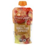 Happy Baby®, тыква, груши и абрикосы, для детей старше 6 месяцев, 113 г (4 унции) — Happy Family Organics