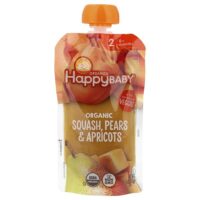 Happy Baby®, тыква, груши и абрикосы, для детей старше 6 месяцев, 113 г (4 унции) — Happy Family Organics