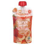 Happy Tot®, Super Bellies™, для детей от 2 лет, органические бананы, морковь и клубника, 113 г (4 унции) — Happy Family Organics