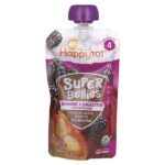 Happy Tot®, Super Bellies™, для детей от 2 лет, органические груши, свекла и ежевика, 113 г (4 унции) — Happy Family Organics