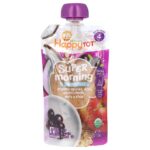 Happy Tot®, Super Morning, без молочных продуктов, для детей от 2 лет, органические яблоки, асаи, кокосовое молоко, овес и чиа, 113 г (4 унции) — Happy Family Organics