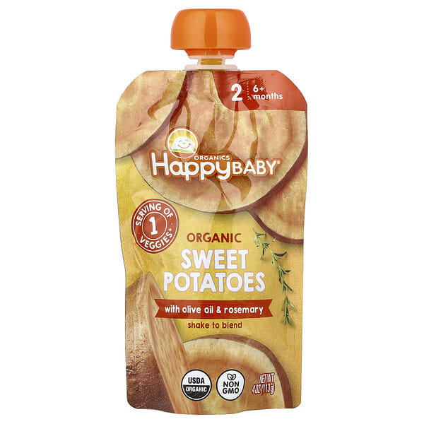 hap01636_v_6.jpg Happy Baby®, органический батат, для детей от 6 месяцев, 113 г (4 унции) — Happy Family Organics