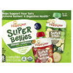 Happy Tot®, Super Bellies™, смесь органических фруктов и овощей для детей от 2 лет, ассорти вкусов, 8 пакетиков по 113 г (4 унции) — Happy Family Organics