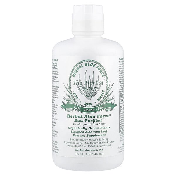 has10261_v_47.jpg Herbal Answers, Herbal Aloe Force®, Raw Purified™, 946 мл (32 жидк. унции)