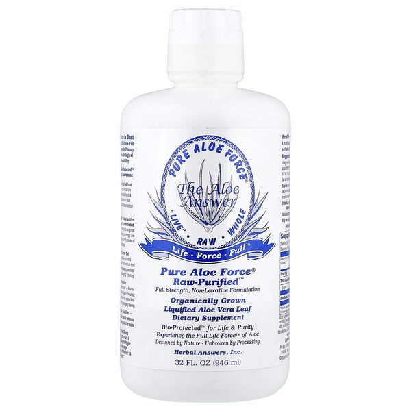 has10264_v_52.jpg Herbal Answers, Pure Aloe Force®, Raw-Purified™, 946 мл (32 жидк. унции)