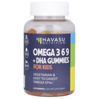 омега-3, 6, 9, жевательные таблетки с ДГК для детей, 60 жевательных таблеток — Havasu Nutrition