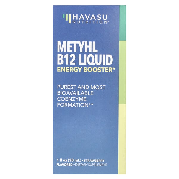 hav75036_v_33.jpg жидкий метилкобаламин B12, клубника, 30 мл (1 жидк. унция) — Havasu Nutrition