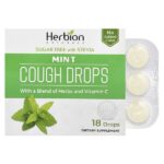 леденцы от кашля, без сахара, с мятой, 18 шт. — Herbion Naturals
