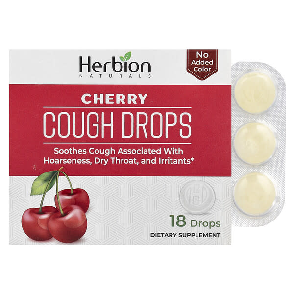 hbn38015_v_15.jpg леденцы от кашля, вишня, 18 шт. — Herbion Naturals