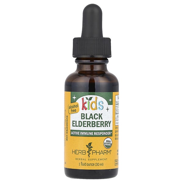 hbp01519_v_27.jpg чёрная бузина для детей, без спирта, 30 мл — Herb Pharm