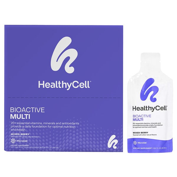 hcl00427_v_21.jpg Bioactive Multi, ягодное ассорти, 30 гелевых пакетиков по 25 мл (0,84 жидк. Унции) — HealthyCell