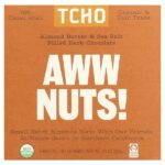 Aww Nuts!, темный шоколад с миндальной пастой и морской солью, 75% какао-шелухи, 3 батончика по 0,70 унции — TCHO