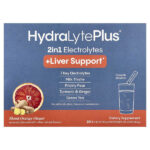HydraLyte Plus®, поддержка печени, красный апельсин и имбирь, 20 пакетиков по 9,2 г (0,32 унции) — Hydralyte
