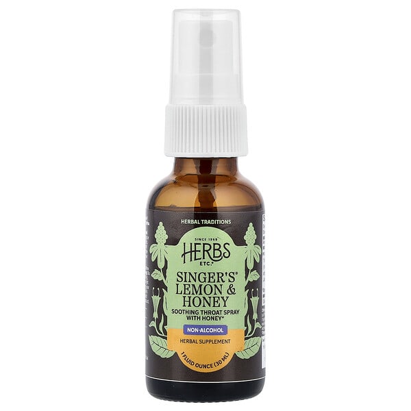 hec33321_v_28.jpg Singer's®, без спирта, лимон и мед, 30 мл (1 жидк. унция) — Herbs Etc.