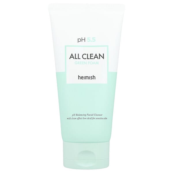 hei76072_v_30.jpg All Clean, зеленая пенка для очищения лица, 150 г (5,29 унции) — Heimish