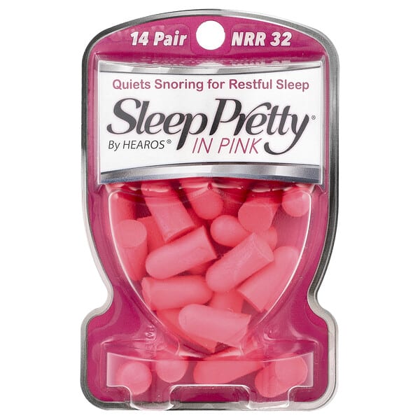 hes05200_v_13.jpg Hearos, Беруши Sleep Pretty®, розовые, NRR 32, 14 пар
