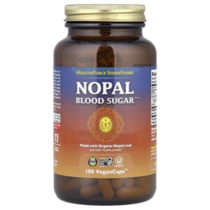 Nopal Blood Sugar™, 180 веганских капсул™ (500 мг на капсулу) — HealthForce Superfoods