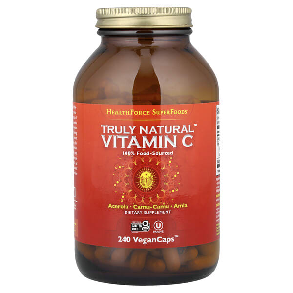 hfc00357_v_50.jpg Truly Natural™, витамин C, 240 веганских капсул — HealthForce Superfoods