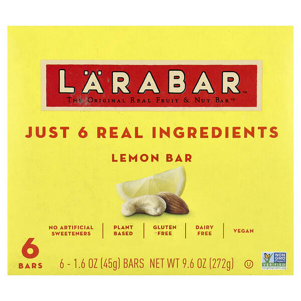 hfd11527_v_39.jpg Larabar, Real Fruit & Nut Bar™, со вкусом лимона, 6 батончиков по 45 г (1,6 унции)